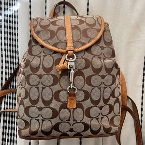 Coach small monogram backpack